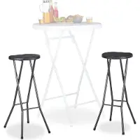 Relaxdays 10020763_46 2 Barhocker BASTIAN 10020763_46 schwarz