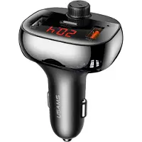 EKO , Chargeur de voiture Transmetteur FM 50W avec ports USB-A et USB-C, Noir