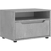 Syfax Meuble TV VISNES gris béton 60x40x38 cm bois d'ingénierie