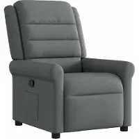 Syfax Fauteuil inclinable Gris foncé Tissu
