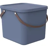 Rotho Boîte de Rangement 40L Albula - Boîte plastique avec couvercle - Bac gerbable 39,5 x 38,0 x 34,0 cm - Boîte plastique de rangement Boîte à tout faire