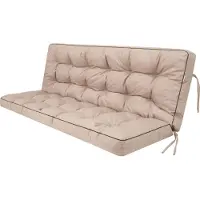 Stanis³aw Jurga Pillowprim "Pola" coussin pour balancelle - 120x110cm - résistant aux intempéries & confortable, beige