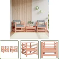 The Living Store Chaises de jardin 2 pcs. Bois massif Douglas