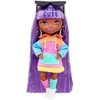 Mattel Barbie Extra Minis, cheveux noirs violets HJK66