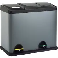 SVITA TC2Combo26 Poubelle Trenneimer Grau Corbeille à papier (8l + 18l)
