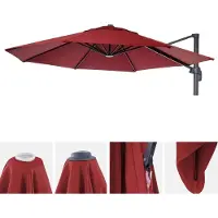 Mendler Housse De Parasol Hwc-A96, 8 Baleines Rondes Ø4m 220g/M² Polyester, Housse De Rechange P.Ex. Pour Parasol Ampli Hwc-A96 Bordeaux