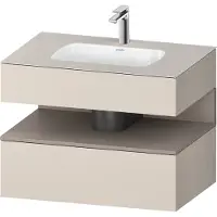 Duravit Collection One lavabo à encastrer avec meuble sous-vasque sur console, 800x550x600mm, niche basalte mat, QA4785043910010
