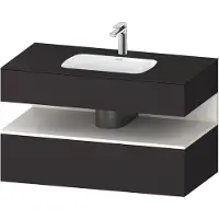 Duravit Collection One lavabo à encastrer avec meuble sous-vasque en console, 1000x550x600mm, niche blanc supermat, QA4786084800000