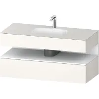Duravit Collection One lavabo à encastrer avec meuble sous-vasque en console, 1200x550x600mm, niche blanc mat, QA4787018840010