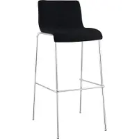 CLP Tabouret de bar Hoover tissu 4 pieds piètement chromé