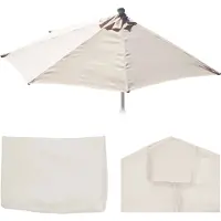 Mendler Housse De Rechange Pour Parasol Demi-Rond Parla, Housse De Rechange Pour Parasol, 300cm Tissu/Textile Uv 50+ 3kg Crème