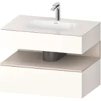 Duravit Collection One lavabo à encastrer avec meuble sous-vasque en console, 800x550x600mm, niche Taupe Matt, QA4785091220000
