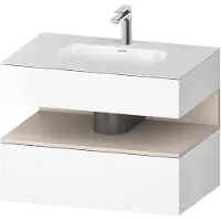 Duravit Collection One lavabo à encastrer avec meuble sous-vasque en console, 800x550x600mm, niche Taupe Matt, QA4785091180000