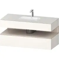 Duravit Collection One lavabo à encastrer avec meuble sous-vasque en console, 1200x550x600mm, niche Taupe Matt, QA4787091840010