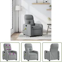 The Living Store Fauteuil de massage gris clair Tissu