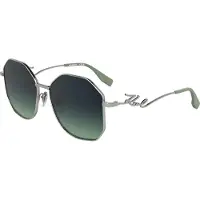 Karl Lagerfeld Kl358s-041 Woman Sunglasses Argenté Green/CAT3 Femme