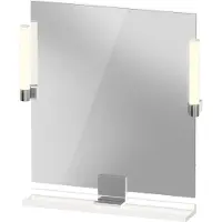 Duravit Sivida miroir, chrome, 650x36x650mm, éclairage à poser, interrupteur à détecteur, raccordement au réseau, SV7421010220000
