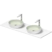 Duravit Sivida double lavabo Set rond incl. console 1350x500x123mm, 268016FG00