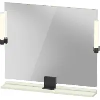 Duravit Sivida miroir, noir diamant mat, 850x36x650mm, éclairage à poser, interrupteur à détecteur, raccordement au réseau, SV74220BDHH0000