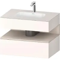 Duravit Collection One lavabo à encastrer avec meuble sous-vasque en console, 800x550x600mm, niche Taupe Supermatt, QA4785083840000