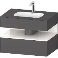 Duravit Collection One lavabo à encastrer avec meuble sous-vasque en console, 800x550x600mm, niche blanc ultra-brillant, QA4785022490000