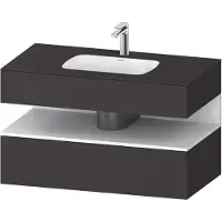 Duravit Collection One lavabo à encastrer avec meuble sous-vasque en console, 1000x550x600mm, niche blanc mat, QA4786018800010