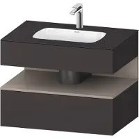 Duravit Collection One lavabo à encastrer avec meuble sous-vasque sur console, 800x550x600mm, niche basalte mat, QA4785043800010