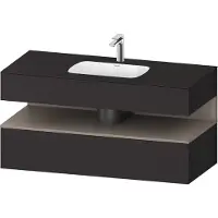 Duravit Collection One lavabo à encastrer avec meuble sous-vasque en console, 1200x550x600mm, niche basalte mat, QA4787043800010