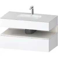 Duravit Collection One lavabo à encastrer avec meuble sous-vasque en console, 1000x550x600mm, niche blanc supermat, QA4786084180010