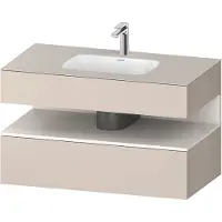 Duravit Collection One lavabo à encastrer avec meuble sous-vasque en console, 1000x550x600mm, niche blanc supermat, QA4786084910000