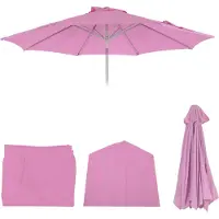 Mendler Housse De Rechange Pour Parasol N18, Housse De Parasol De Rechange, Ø 2,7m Tissu/Textile 5kg Lilas