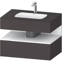 Duravit Collection One lavabo à encastrer avec meuble sous-vasque en console, 800x550x600mm, niche blanc mat, QA4785018800010