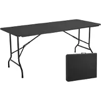 Oviala 5 Tables pliantes de camping 8 places noire - 180cm x 74cm x 75cm - REKKEM