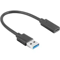 Lanberg AD-UC-UA-03 Câble USB USB 3.2 Gen 1 (3.1 Gen 1) 0,15 m USB type A USB Type-C Noir