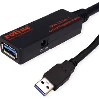 Roline Câble répéteur actif USB 3.2 Gen 1, noir, 10 m