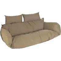 HOME DELUXE Coussin pour fauteuil suspendu en polyrotin TWIN - Marron - 105 x 41 x 45 cm | Coussins d'extérieur, housses
