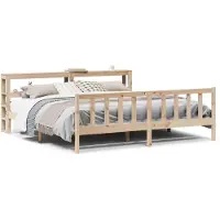 vidaXL Lit en bois massif sans matelas 180x200 pin
