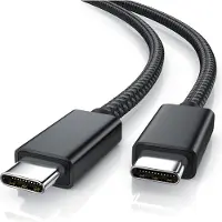 Primewire Power Delivery câble de charge, câble de données, USB-C Gen3, type C, 0,8 m, 40 Gbit/s, protection contre le pliage, gaine en nylon, pour appareils USB type C