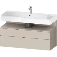 Duravit Collection One Meuble sous-lavabo, 1 tiroir et 1 tiroir, 1190x470x590mm, en niche Taupe Matt, QA4396091830010