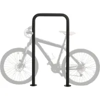 Mendler Support à vélos MCW-N42, arceau d'appui, barrière de sécurité, pour l'intérieur et l'extérieur, en acier thermolaqué, 120 x 70 x 12 cm