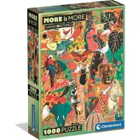 Clementoni - Coffret compact 1000 pièces - Plus on en met, mieux c'est - Animaux et plantes