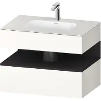Duravit Collection One lavabo à encastrer avec meuble sous-vasque en console, 800x550x600mm, niche graphite super mate, QA4785080840010