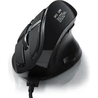 CSL souris ergonomique filaire, 125 dpi, souris verticale avec écran OLED Boutons configurables
