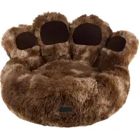 Nobby Lit de confort rond "Paw" brun Ø 90 x 24 cm / 45 cm