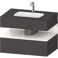 Duravit Collection One lavabo à encastrer avec meuble sous-vasque en console, 800x550x600mm, niche blanc ultra-brillant, QA4785022800000