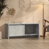 Prolenta Maison Exclusive - Meuble TV gris béton 90x35x40 cm Matériau dérivé du bois