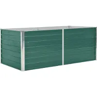 Syfax Jardinière 160 x 80 x 45 cm Acier galvanisé Vert