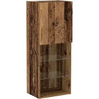 Syfax Ensemble meuble TV avec LED Bois ancien 40,5 x 30 x 102 cm