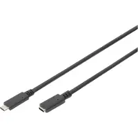 Digitus AK-300210-015-S câble USB 1,5 m USB 2.0 USB C Noir