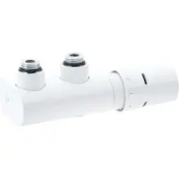 Danfoss Raccord VHX Duo Set R 1/2, coudé, blanc signalisation, RAL 9016, 1 pièce.